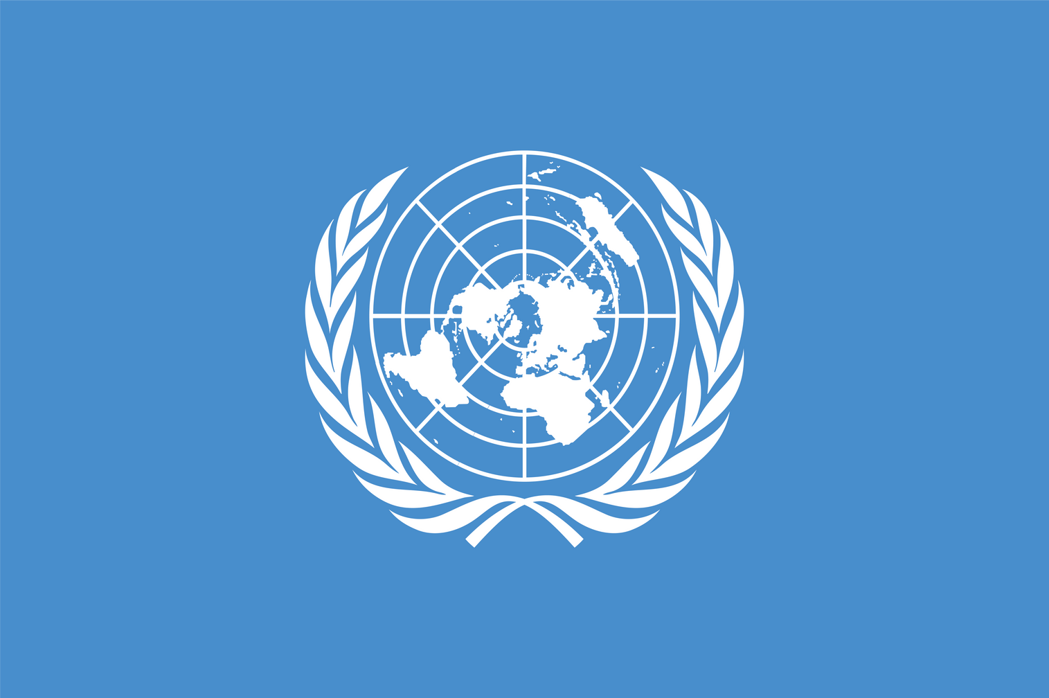 Flag of the United Nations. United Nations flag vector. UN symbol.